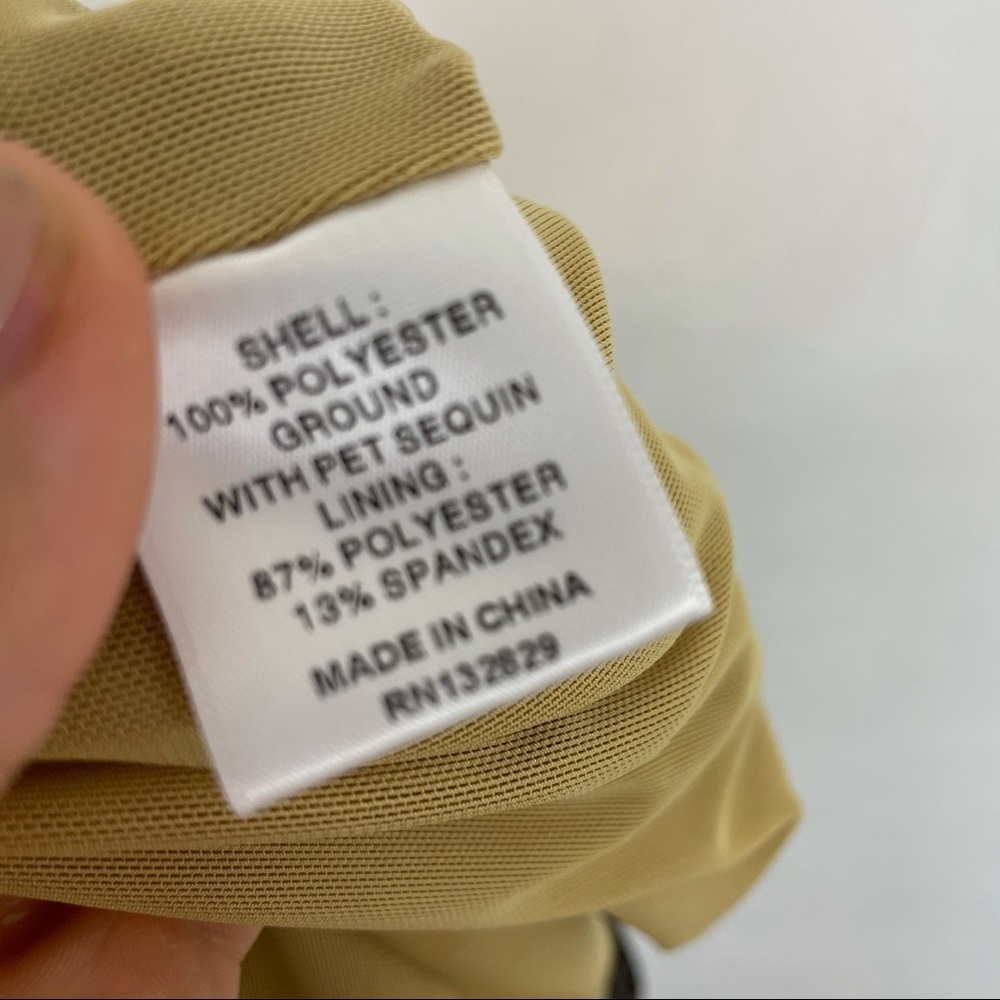 NBD revolve Dinara Mini Dress Gold metallic Sequin Cocktail Party NEW Size XL - Picture 8 of 8